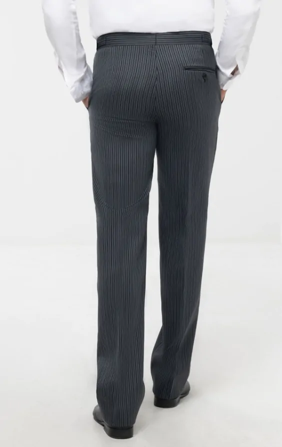 Dobell Black Grey Striped Morning Suit Trousers Dobell
