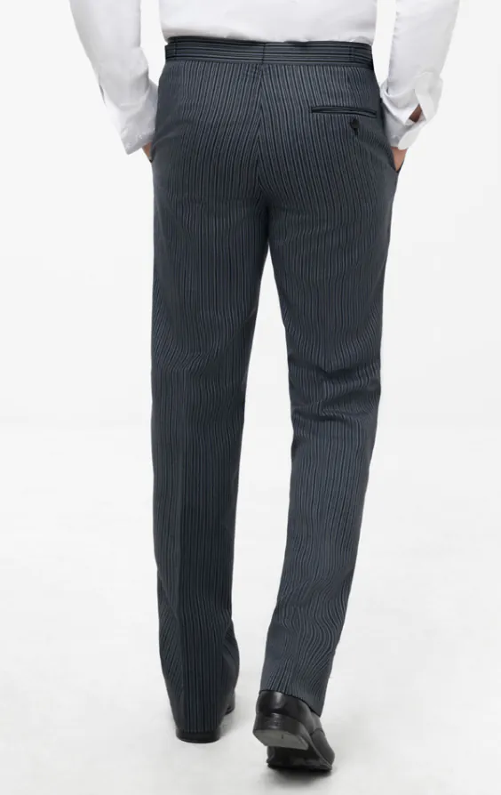 Black & Grey Striped Wool Blend Morning Suit Trousers - photo 2 Black & Grey Striped Wool Blend Morning Suit Trousers - photo 2