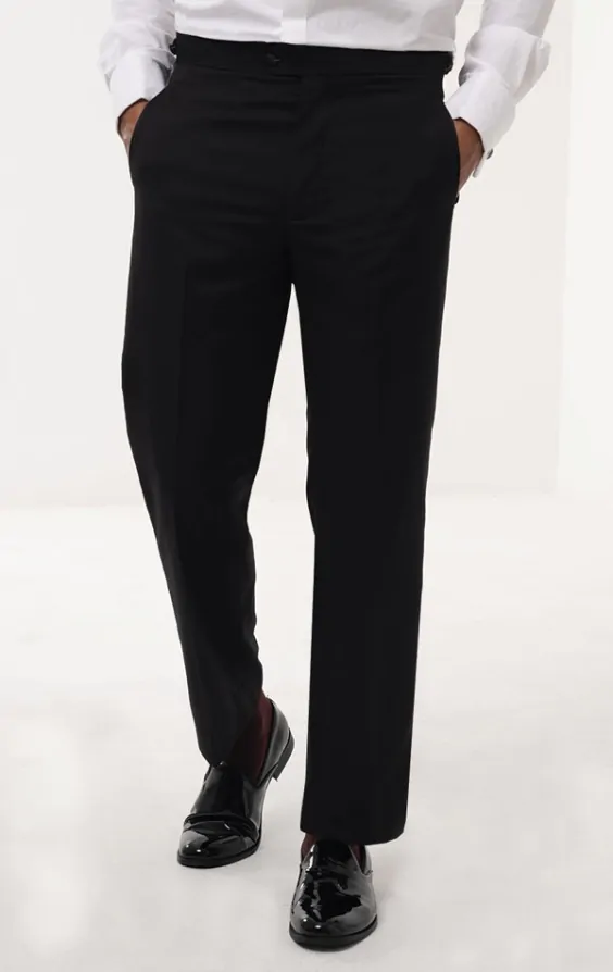 Black trousers satin side stripe discount
