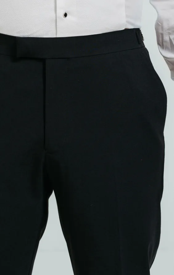 Navy Tuxedo Trousers with Satin Stripe - photo 1