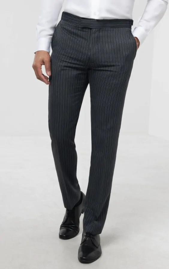 Striped slim trousers sales