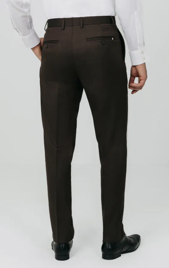 Brown Twill Suit Trousers - photo 2