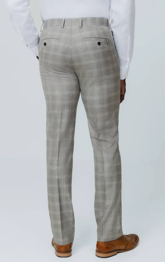 Taupe Check Suit Trousers - photo 2 Taupe Check Suit Trousers - photo 2