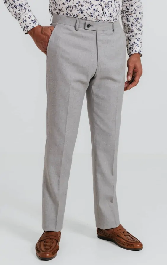 Light Grey Linen 3 Piece Suit thumbnail 7