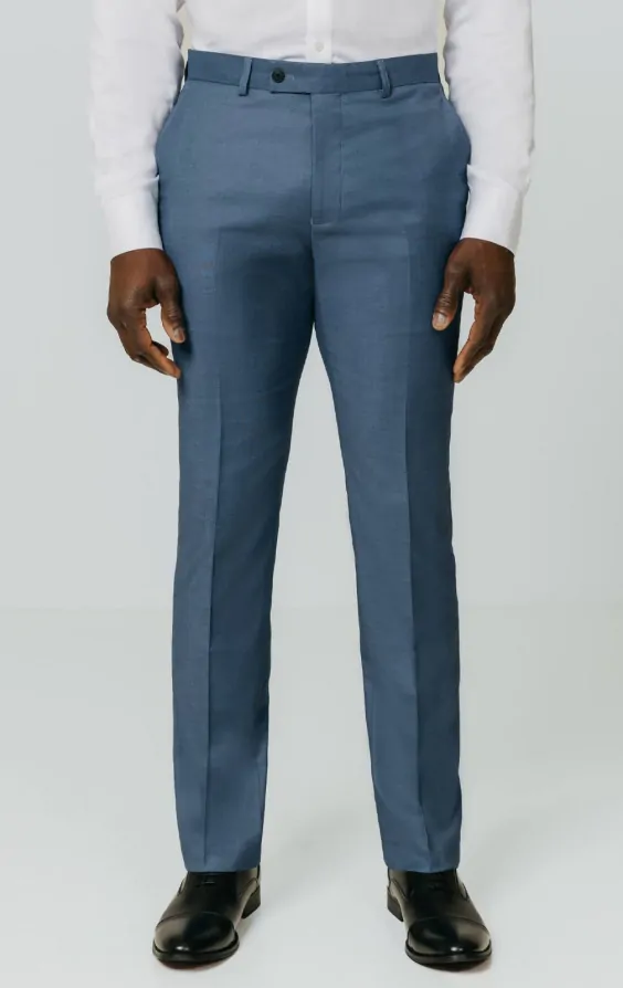 Blue Sharkskin 3 Piece Suit thumbnail 7