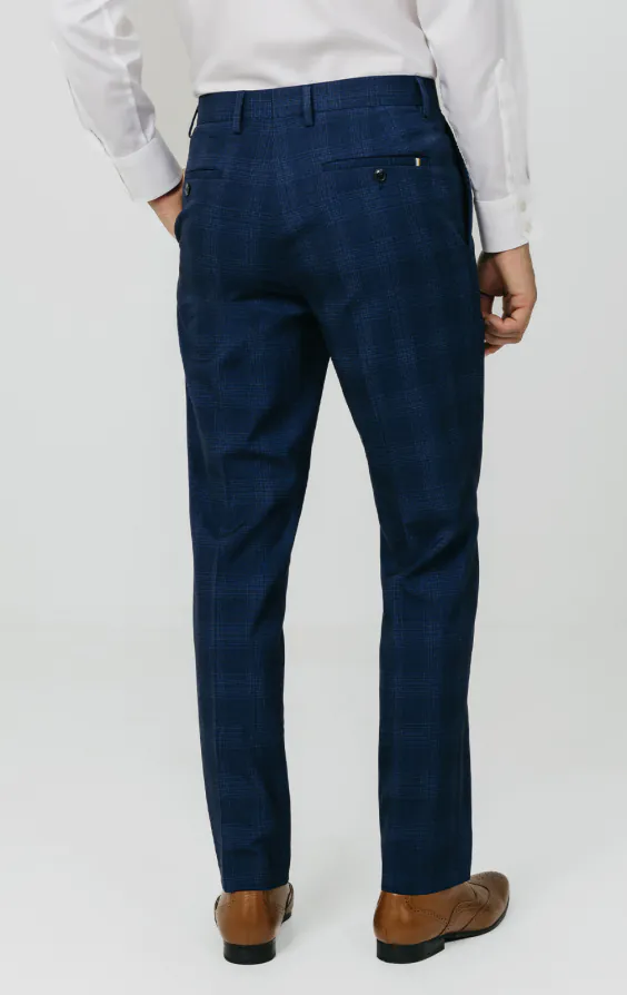 Royal Blue Shadow Check Suit Trousers - photo 2 Royal Blue Shadow Check Suit Trousers - photo 2