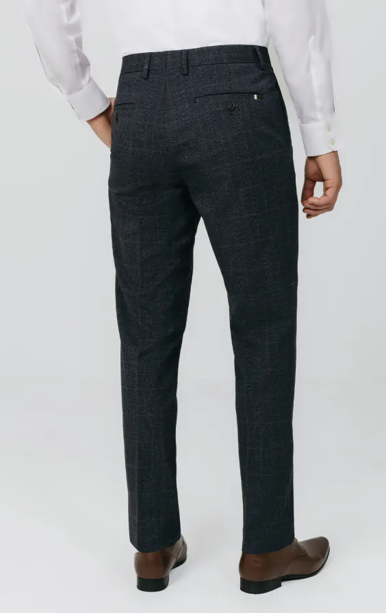 Navy with Rust Check Suit Trousers - photo 2 Navy with Rust Check Suit Trousers - photo 2