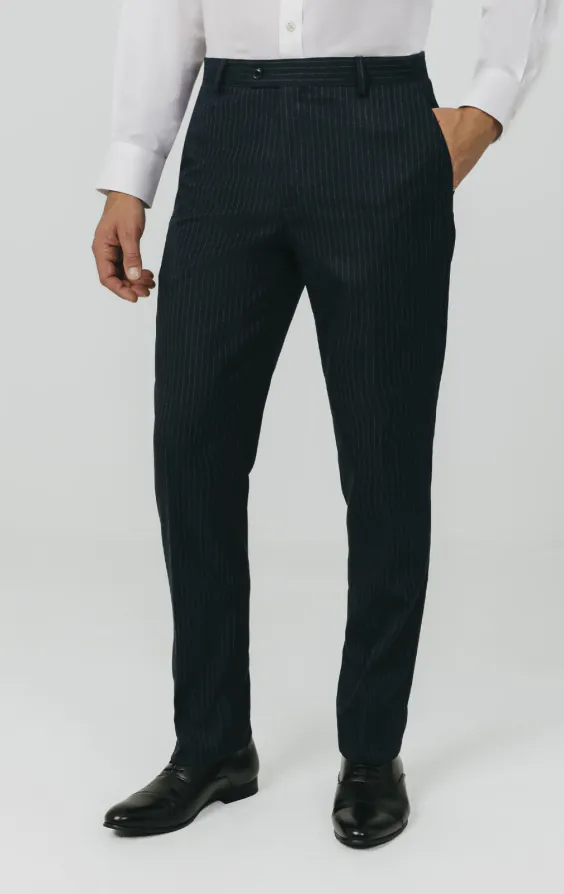 Navy Chalkstripe Suit Trousers Navy Chalkstripe Suit Trousers