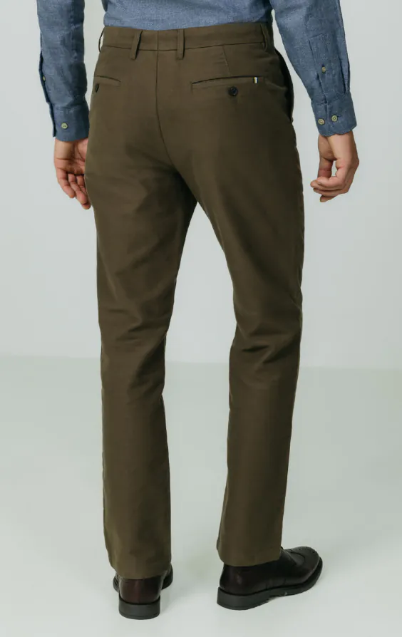 Olive Moleskin Trousers - photo 2