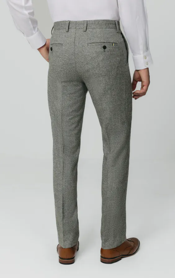Light Grey Donegal Tweed Suit Trousers - photo 2
