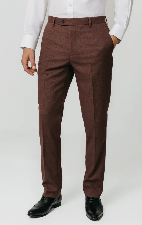 Dark Rosewood Weave Suit Trousers Dark Rosewood Weave Suit Trousers