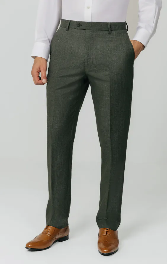 Green Weave Double Breasted 3 Piece Suit thumbnail 7