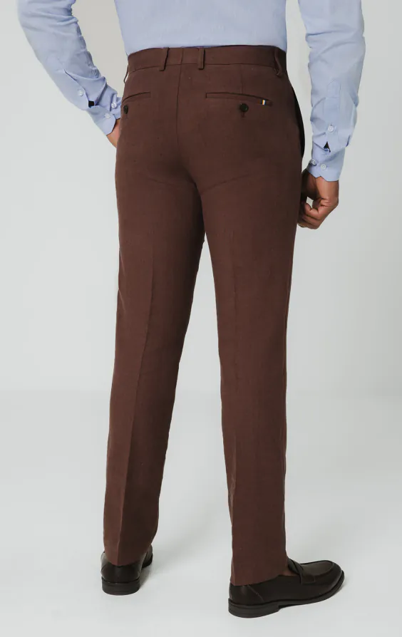 Mocha Linen Suit Trousers - photo 2 Mocha Linen Suit Trousers - photo 2