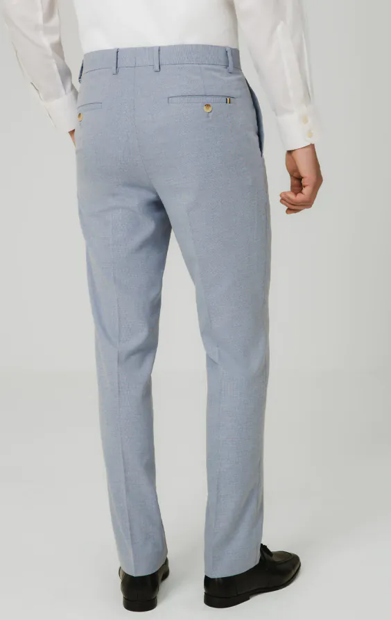 Light Blue Hopsack Suit Trousers - photo 2 Light Blue Hopsack Suit Trousers - photo 2