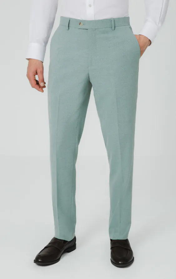 Mint Green Hopsack Suit Trousers Mint Green Hopsack Suit Trousers