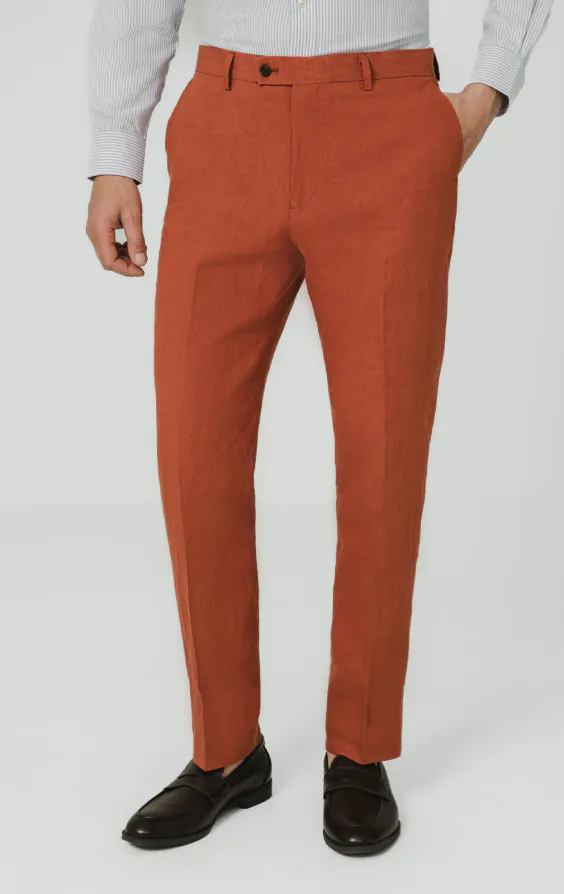 Burnt Orange Pure Linen Suit - photo 6 Burnt Orange Pure Linen Suit - photo 6