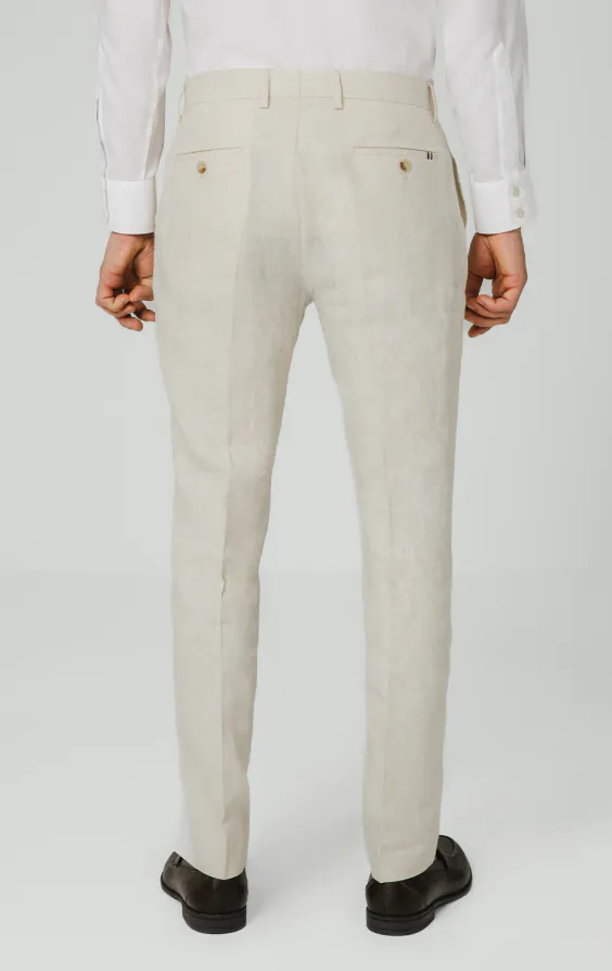 Cream Pure Linen Suit Trousers - photo 2 Cream Pure Linen Suit Trousers - photo 2