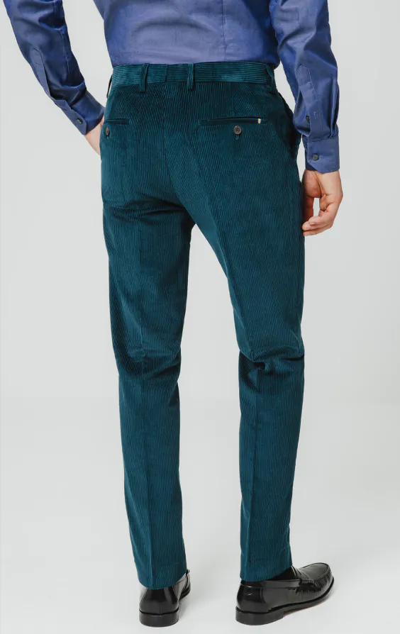 Teal Corduroy Trousers - photo 2