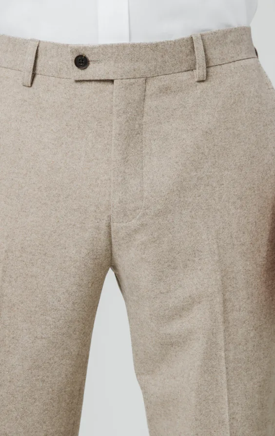 Stone Donegal Tweed Suit Trousers - photo 1