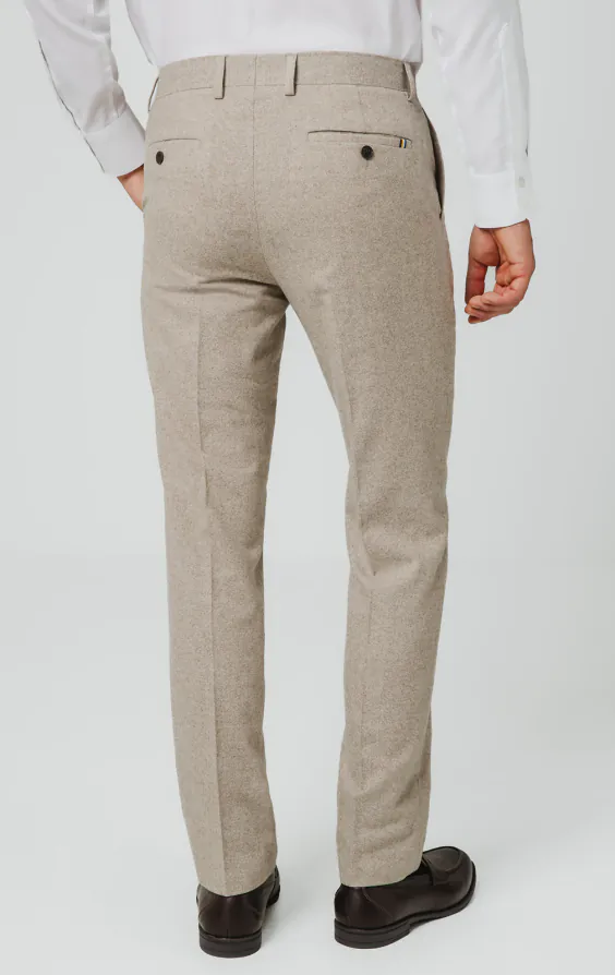 Stone Donegal Tweed Suit Trousers - photo 2