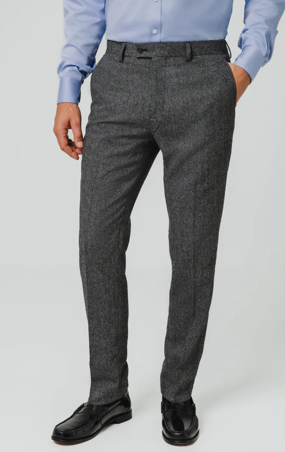 Grey Herringbone Tweed 3 Piece Suit - photo 6 Grey Herringbone Tweed 3 Piece Suit - photo 6