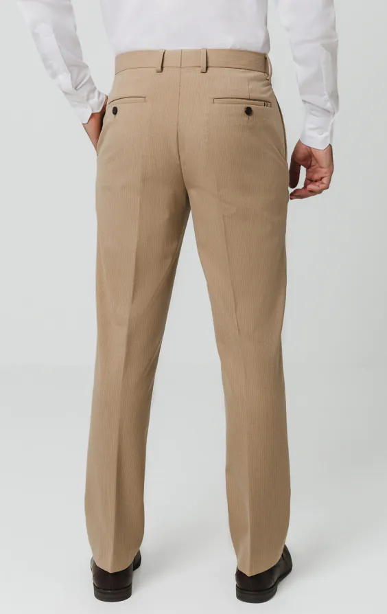 Camel Pinstripe Suit Trousers - photo 2