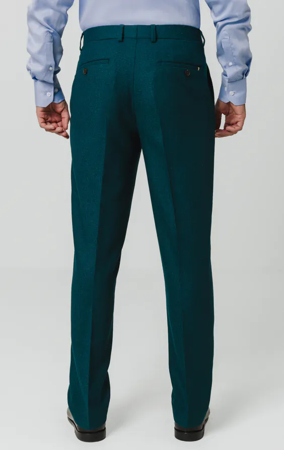 Teal Wool Flannel Suit Trousers - photo 2 Teal Wool Flannel Suit Trousers - photo 2