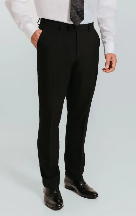 Black Double Breasted 3 Piece Suit with Peak Lapel thumbnail 7