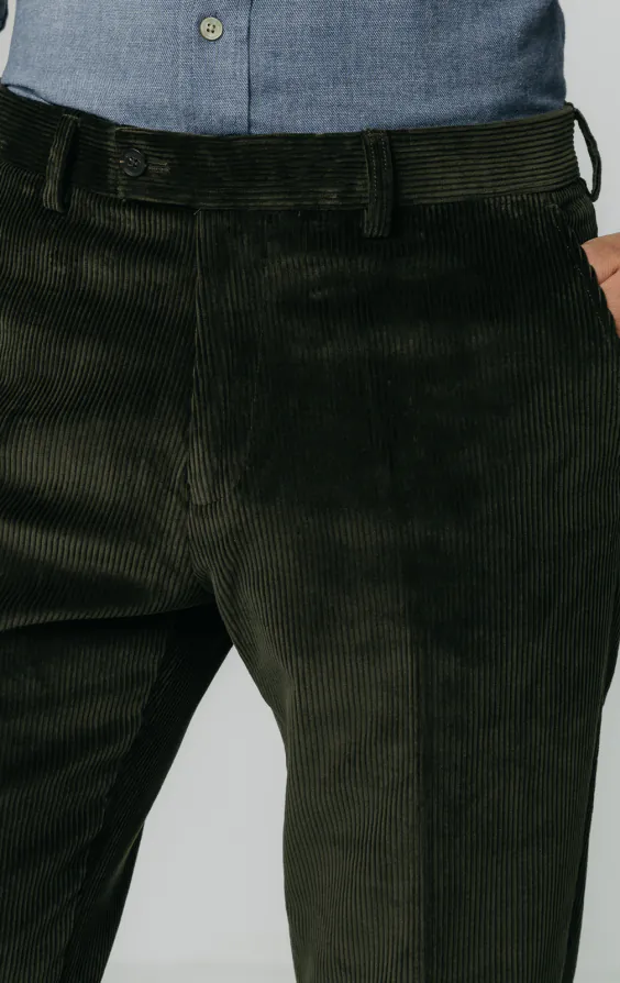 Green Corduroy Trousers - photo 1