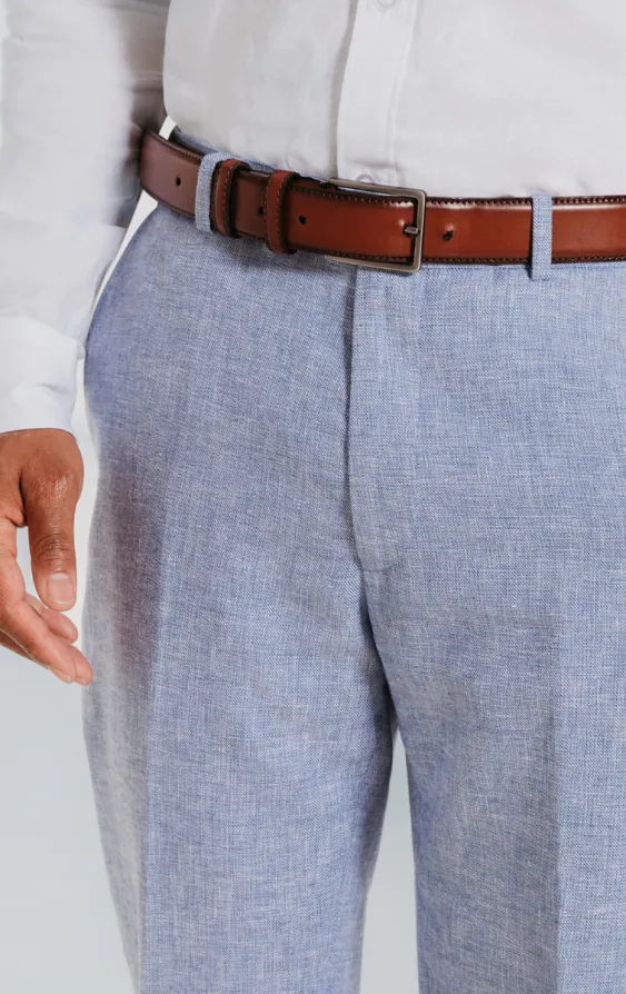 Light Blue Linen Suit Trousers - photo 1 Light Blue Linen Suit Trousers - photo 1
