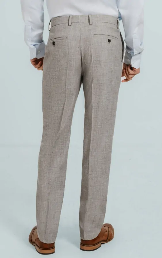 Dobell Grey Flannel Suit Trousers