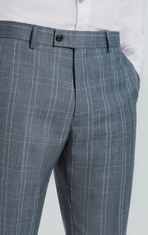 Light Blue Check Suit Trousers - photo 1 Light Blue Check Suit Trousers - photo 1