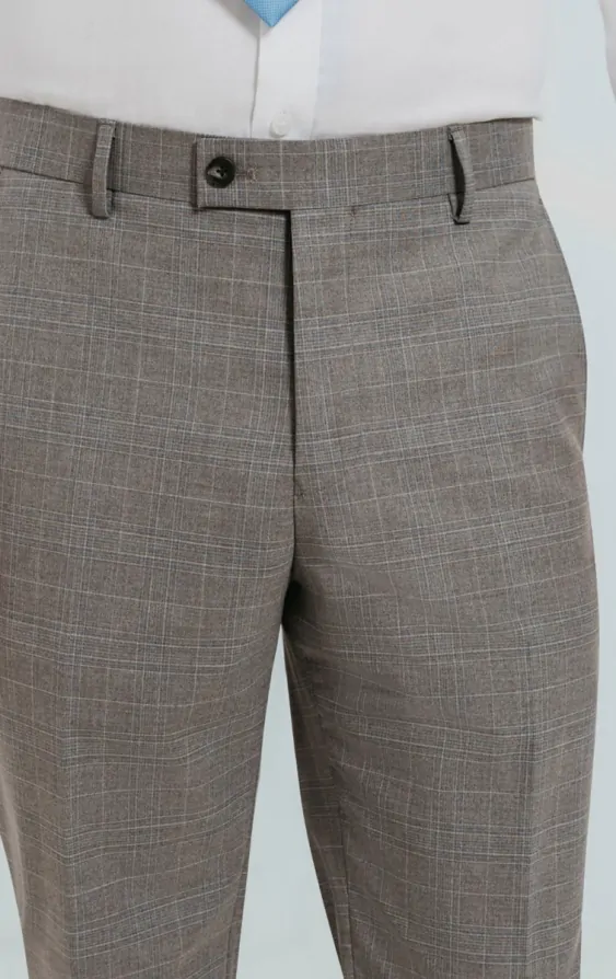 Light grey checkered trousers online