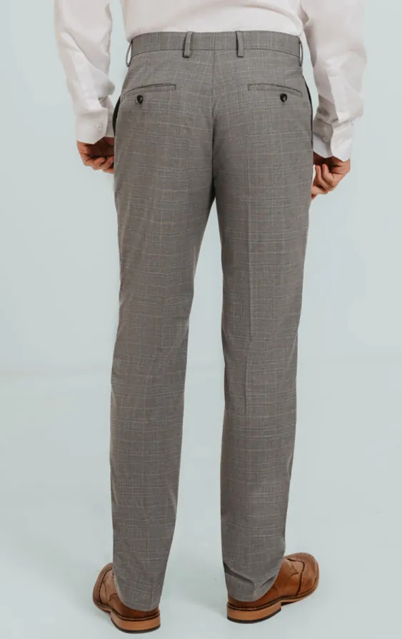Light Grey Check Suit Trousers - photo 2