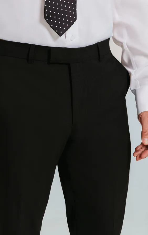 Black Slim Fit Suit Trousers - photo 1
