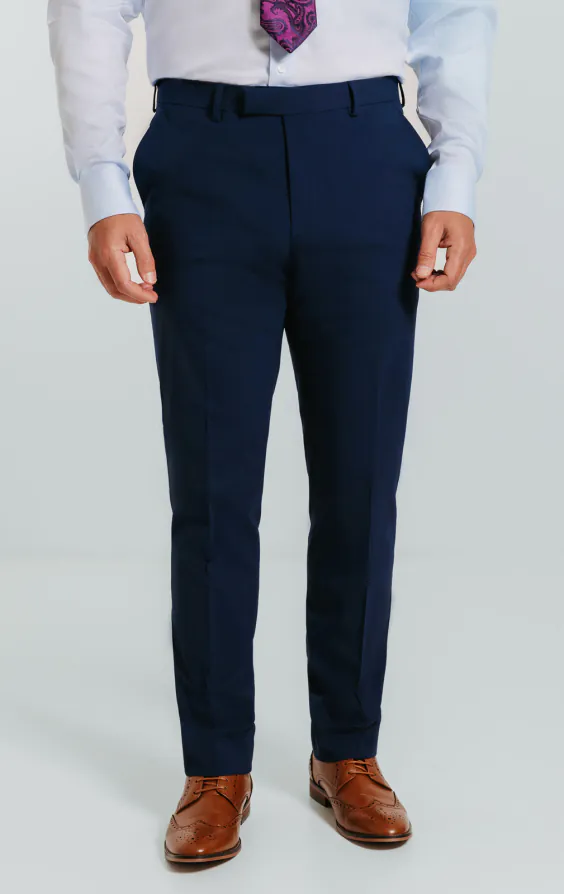 Blue Slim Fit Suit Trousers Blue Slim Fit Suit Trousers