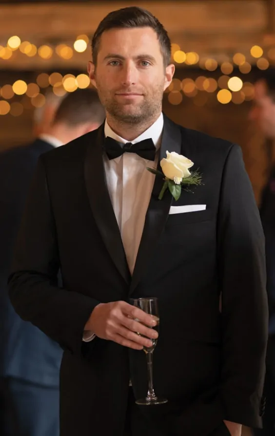 Black 2 Piece Tuxedo with Dress Shirt Bow Tie Suit Bag