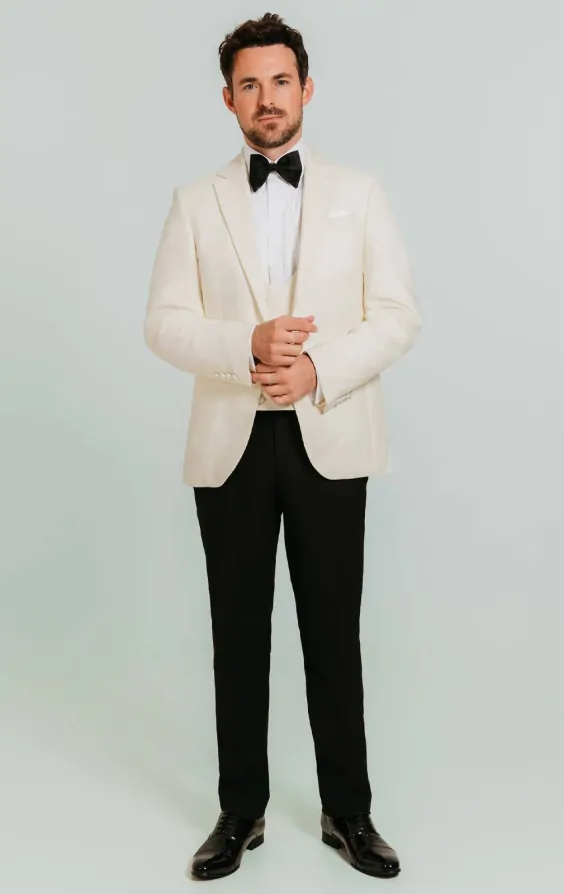White Notch Lapel Piece Tuxedo Dobell