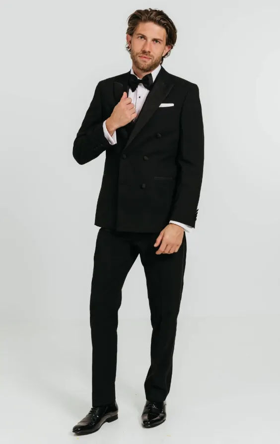 Black Double Breasted Tuxedo Dobell