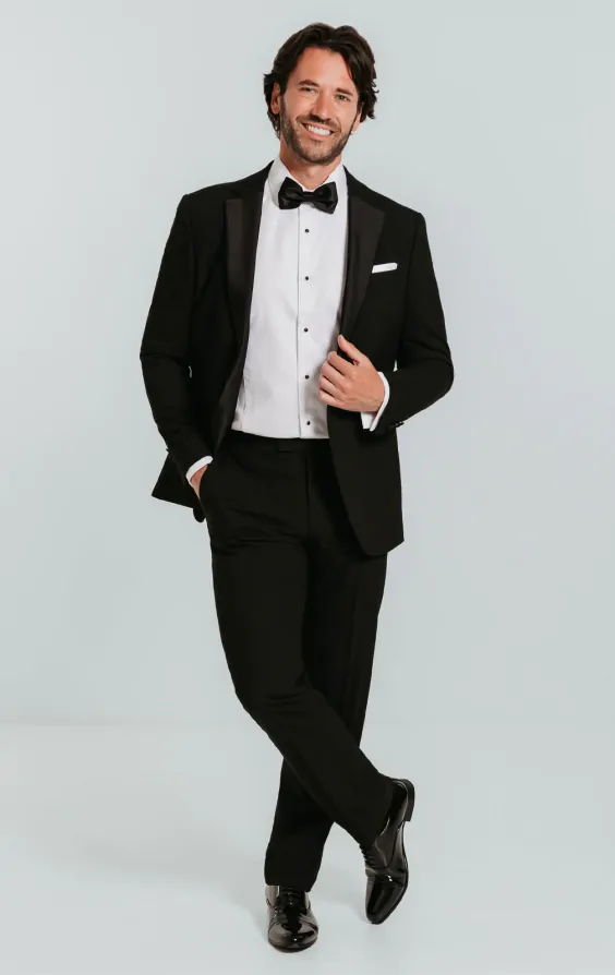 Mens slim fit black tuxedo on sale