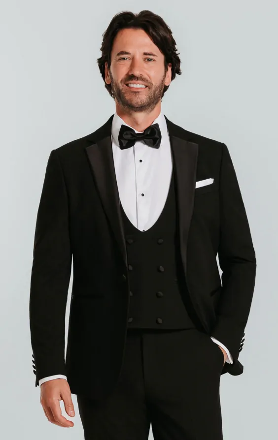 Mens slim fit black tuxedo discount