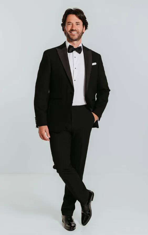 Black Tuxedo with Peak Lapel thumbnail 2
