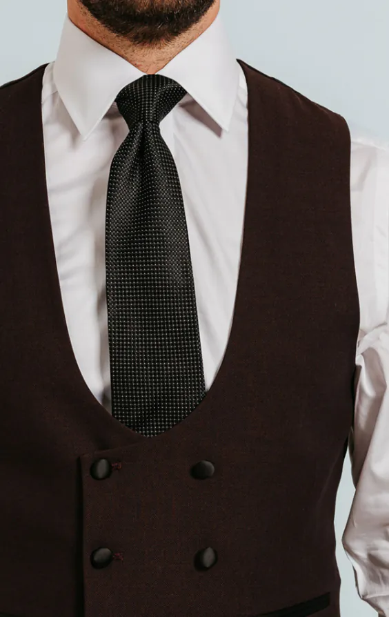 Burgundy Double Breasted Tuxedo Waistcoat - photo 1 Burgundy Double Breasted Tuxedo Waistcoat - photo 1