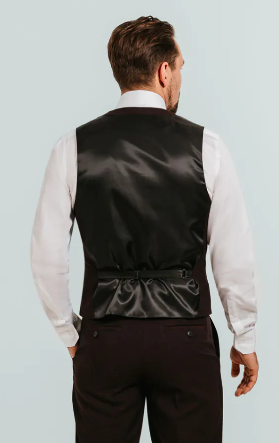 Burgundy Double Breasted Tuxedo Waistcoat - photo 2 Burgundy Double Breasted Tuxedo Waistcoat - photo 2