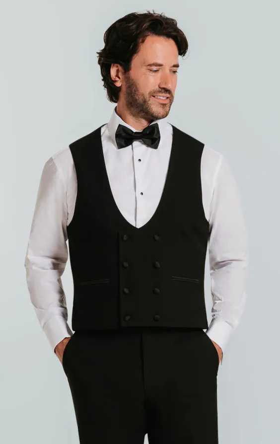 Black 3 Piece Tuxedo with Shawl Lapel - photo 6 Black 3 Piece Tuxedo with Shawl Lapel - photo 6
