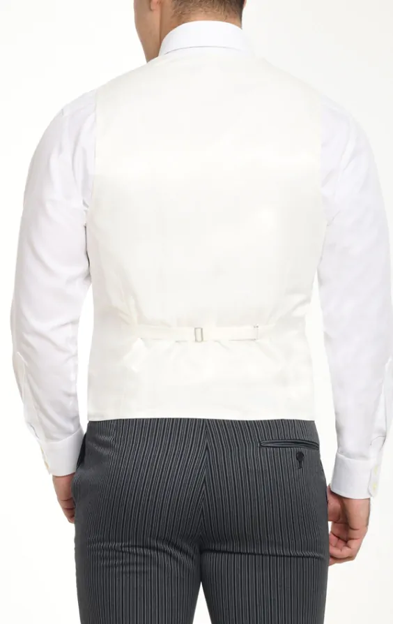 Lilac Twill Double Breasted Morning Suit Waistcoat with Shawl Lapel thumbnail 3