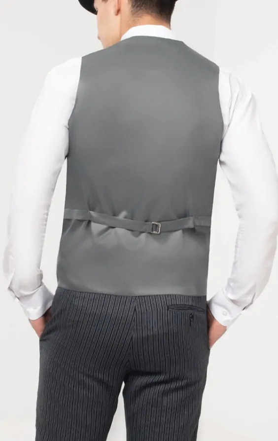Luxury 100% Wool Dove Grey Double Breasted Morning Suit Waistcoat thumbnail 3