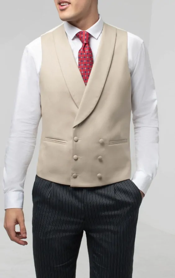 Wool double breasted morning waistcoat hot sale