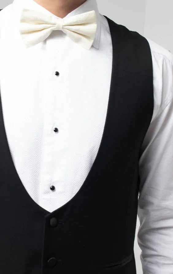 Dobell Black Horseshoe Tuxedo Waistcoat Dobell