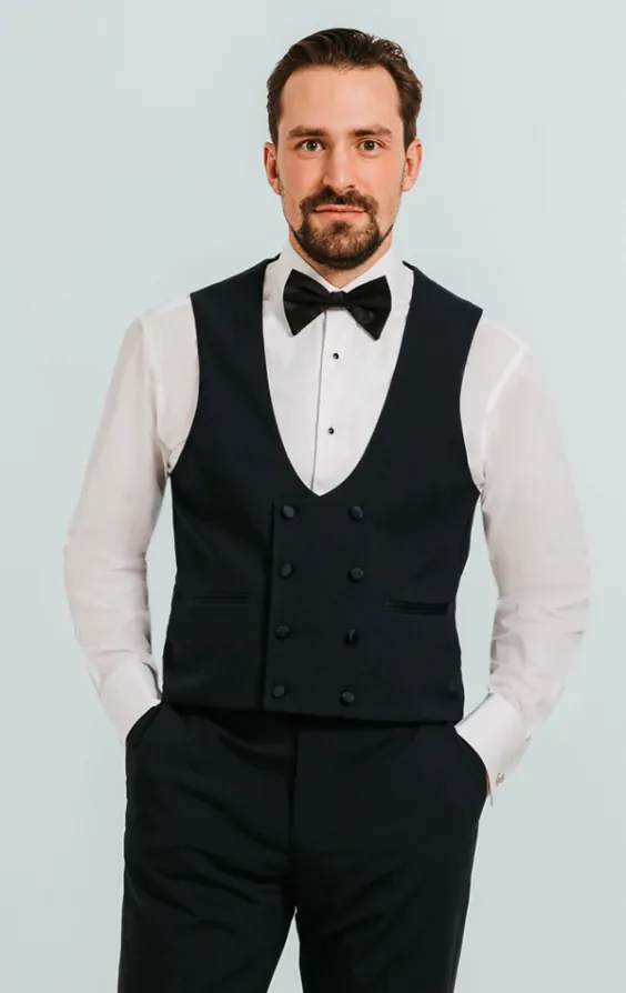 Navy Shawl Lapel 3 Piece Tuxedo thumbnail 8